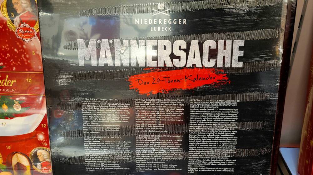 Die Rückseite des getesteten Adventskalender für Männer.