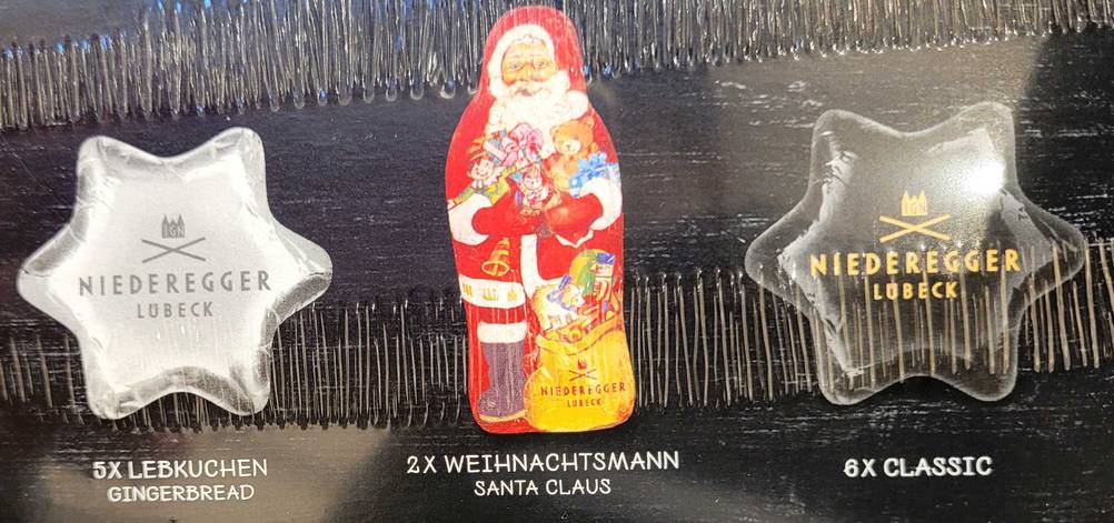 Adventskalender für Männer getestet: Nahaufnahme der Infografiken auf der Packung.
