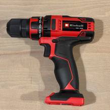 Einhell TC-CD 18/35 Li Akku-Bohrschrauber in Seitenansicht ohne eingesetzten Akku.