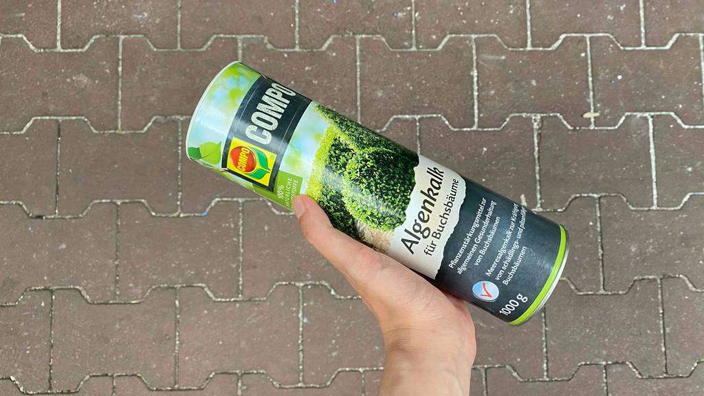 Algenkalk im Test für Buchsbäume. 