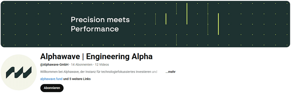 Offizieller YouTube-Kanal der Alphawave Gruppe Alphawave I Engineering Alpha