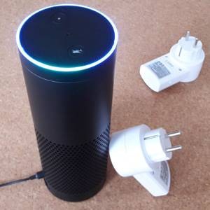 Amazon Echo Plus mit zwei Funksteckdosen
