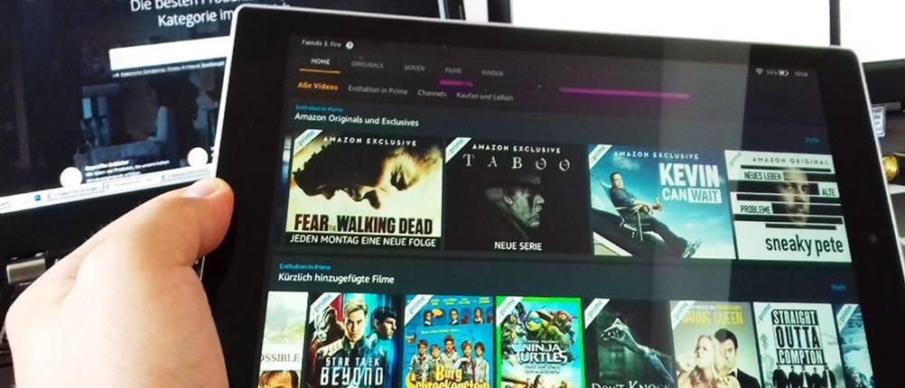 Amazon Prime Video auf einem Tablet bei uns im Test