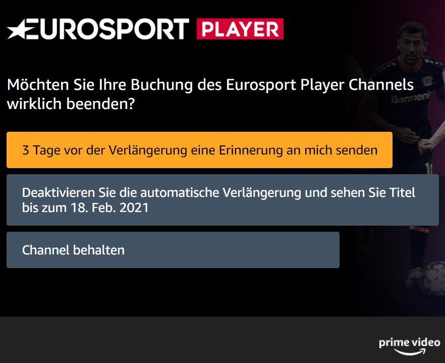 Amazon prime outlet eurosport subscription