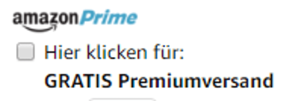 Amazon Prime Versand gratis