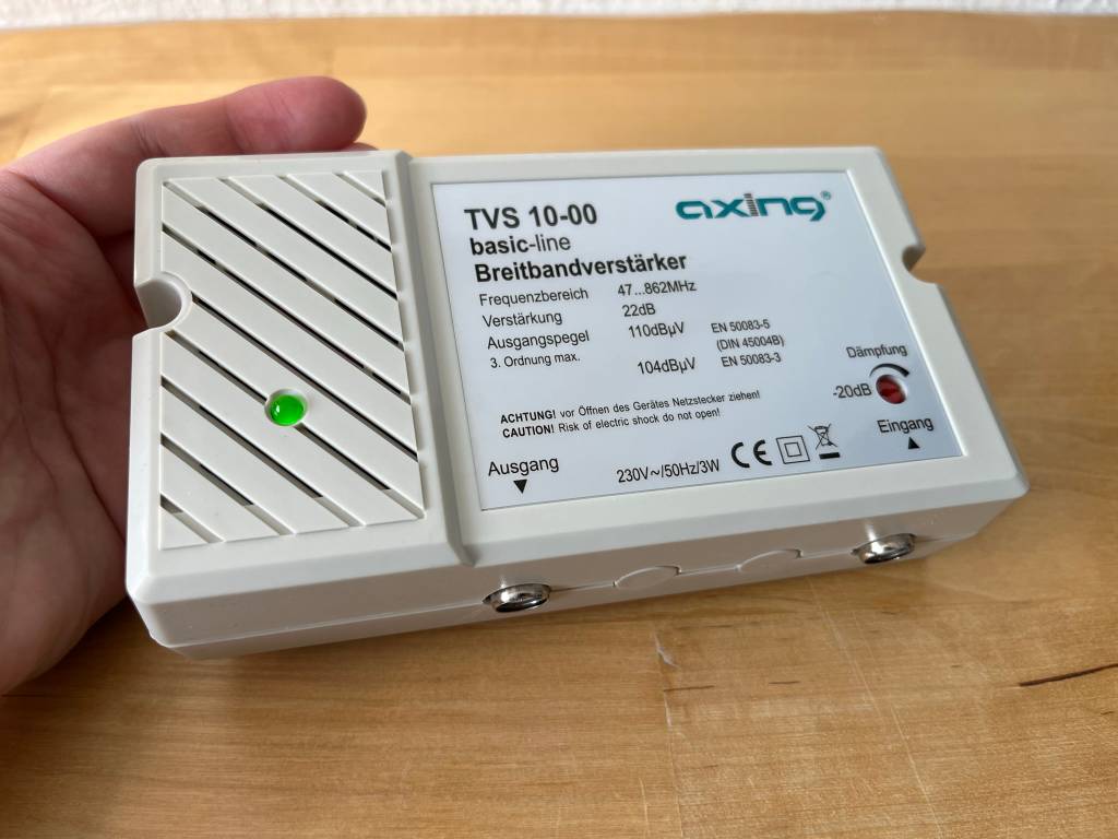 Antennenverstärker in Detailansicht.
