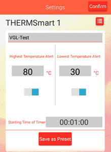 Grillthermometer oneconcept App