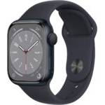 Apple Watch Test: schwarze Apple Watch 8 vor weißem Hintergrund
