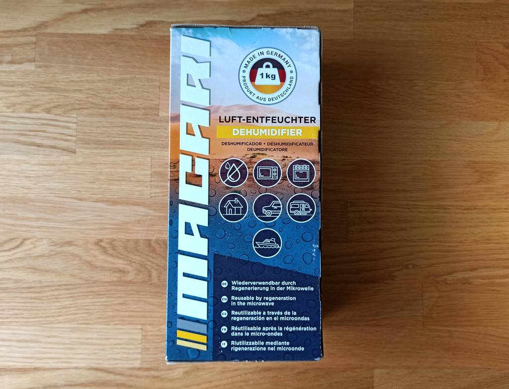 Auto-Entfeuchter in der Originalverpackung.