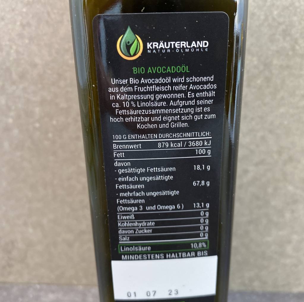 Kräuterland Bio Avocadoöl