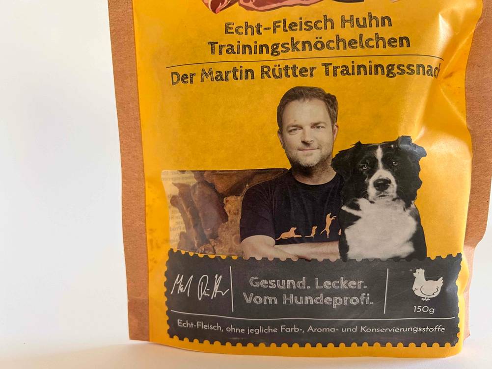 Hundeleckerlis Verpackung.