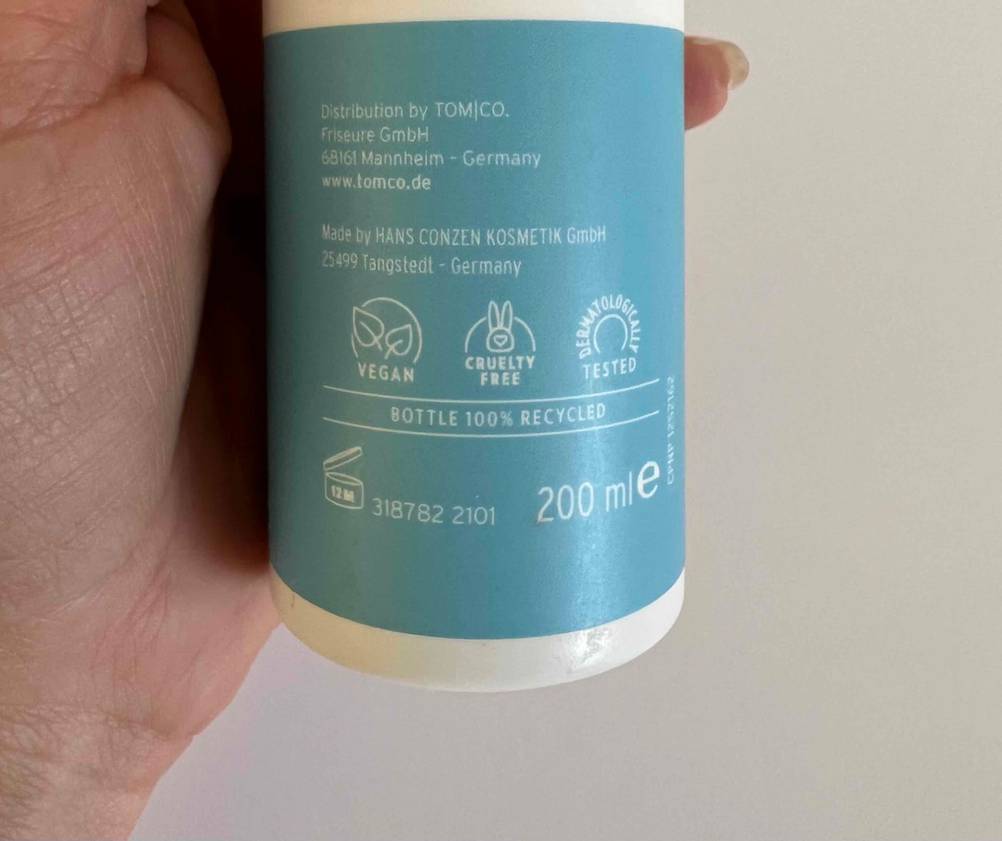 Shampoo Rückseite der Verpackung.
