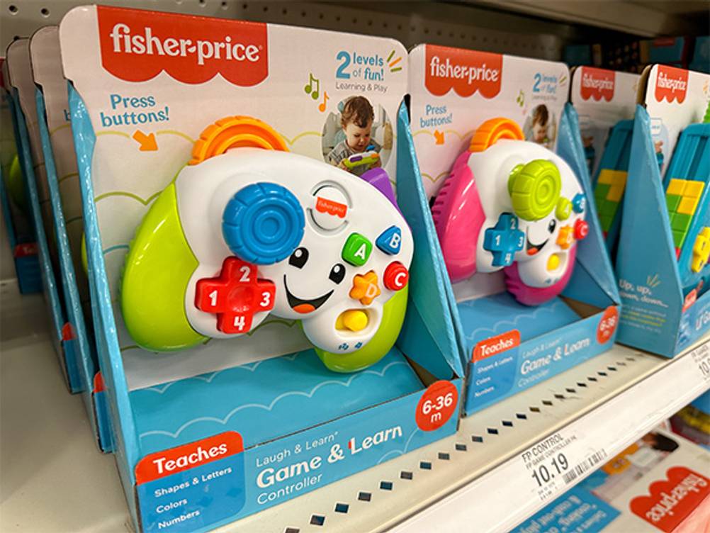 Baby-Spielzeug im Test: Ein Spielzeug von Fisher-Price das an einen Controller einer Spielekonsole erinnert.