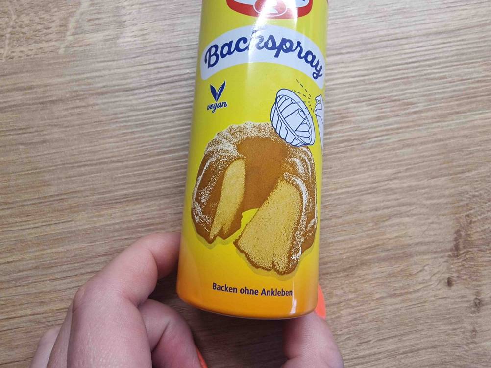 Backtrennspray getestet: Nahaufnahme der Grafik auf der Vorderseite.