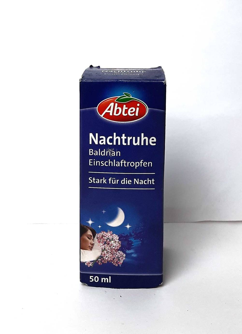 Die getesteten Baldrian-Tropfen verpackt von vorne.