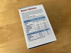 Nährstoffangaben der Minolis-Tabletten