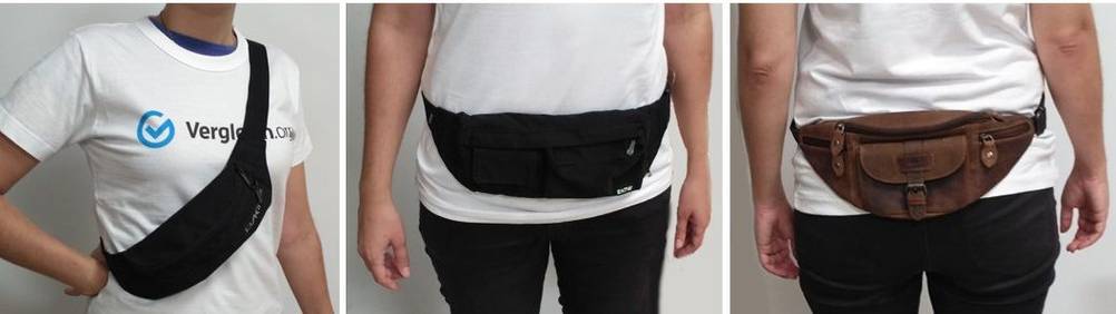 trageweisen einer bauchtasche 