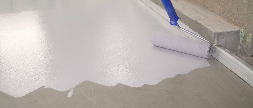 Betonbodenfarbe-Test