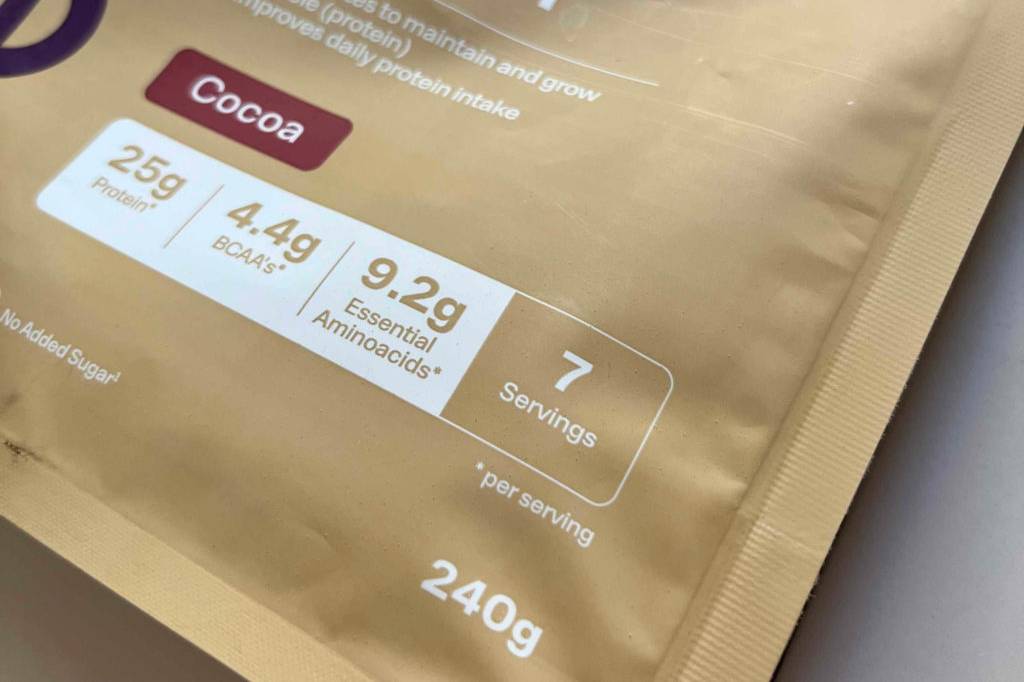 Eine Packung bettery Erbsenprotein mit Nährstoffangaben im Test.