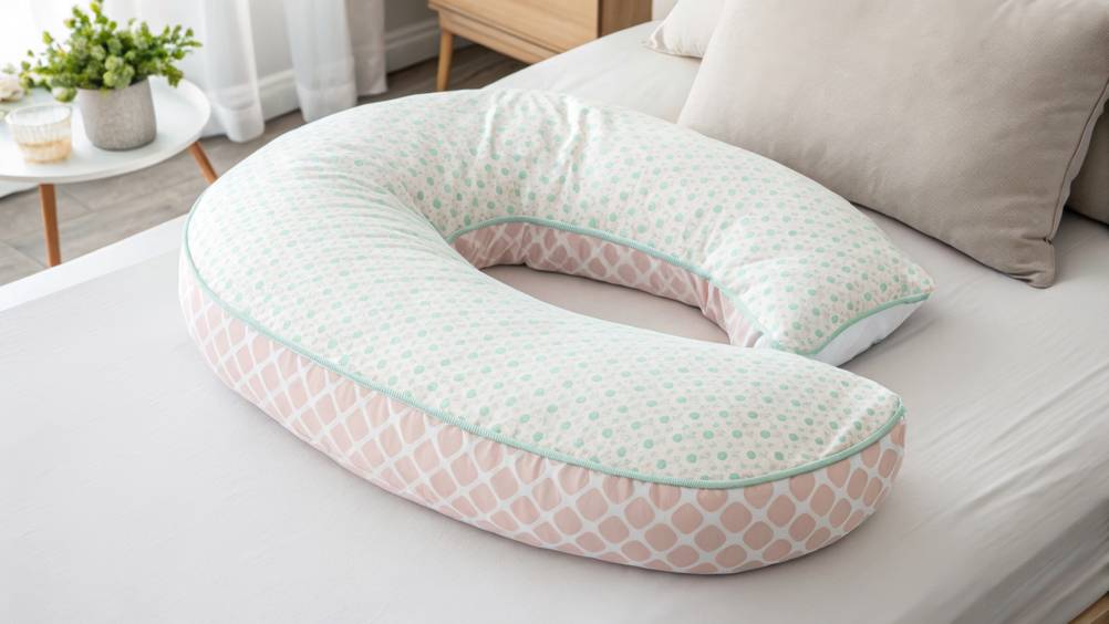 Bettschlange-Test: Eine bunte Bettschlange liegt auf einem Bett.