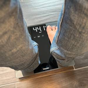 Auf der Beurer BF 500 werden 44,1 % Muskeln angezeigt.