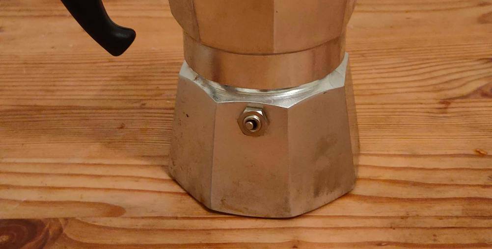 Bialetti im Test: Nahaufnahme des Ventils.