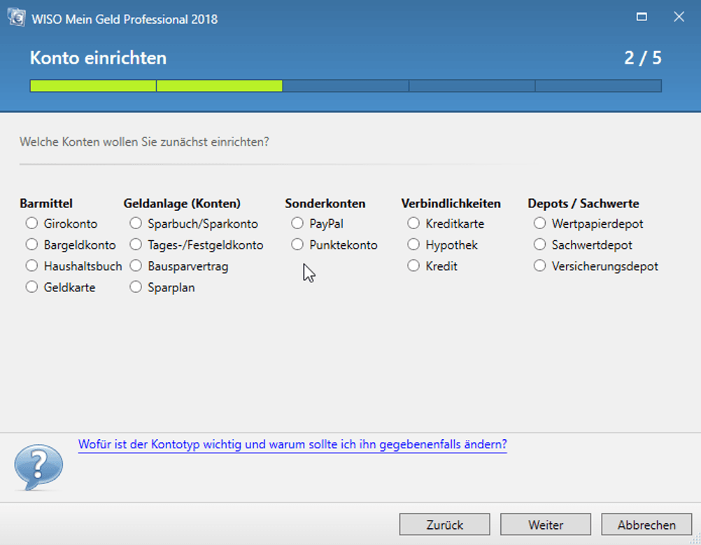 Online-Banking-Software WISO Mein Geld Professional