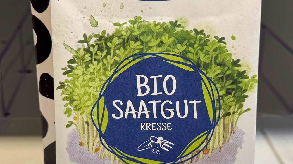 Bio-Saatgut im Test: Nahaufnahme der Verpackung.