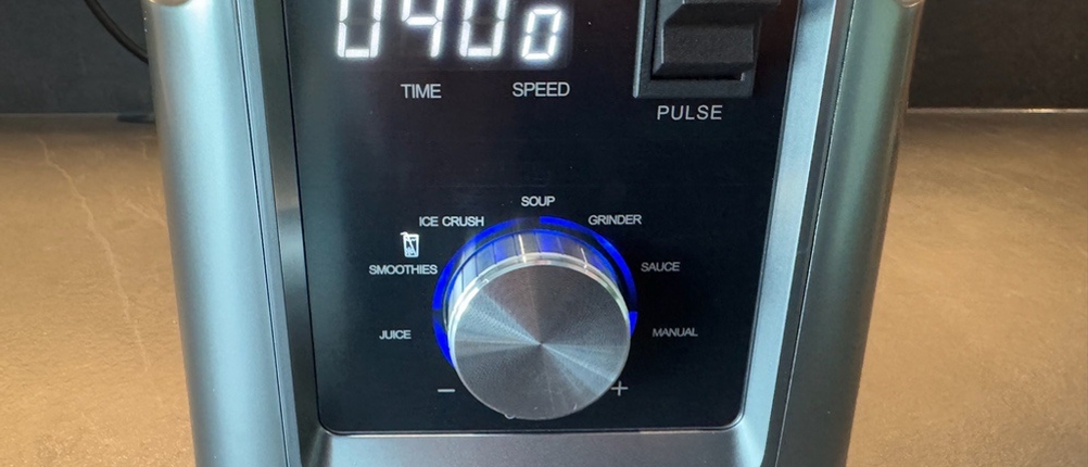 Bedienfeld des Biolomix-Hochleistungsmixer