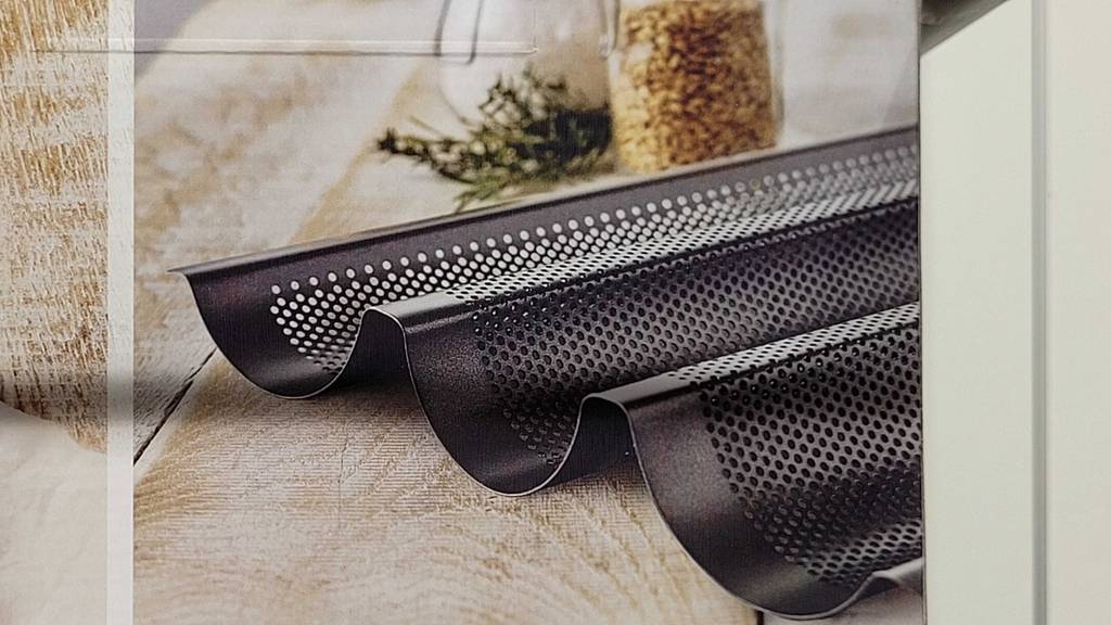 Baguette-Bleche im Test: Nahaufnahme der Verpackung.