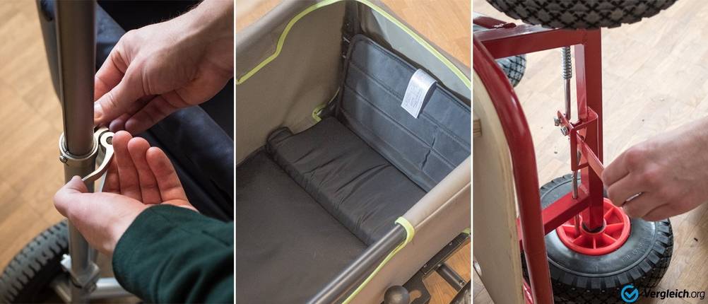 Die verschiedenen Ausstattungsmöglichkeiten eines Bollerwagens im Test.