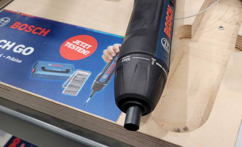 Getestet: Die Einstellung eines Bosch Professional Akkuschraubers ist auf Max gedreht.