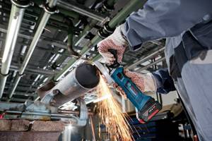 Bosch Akku-winkelschleifer im Einsatz