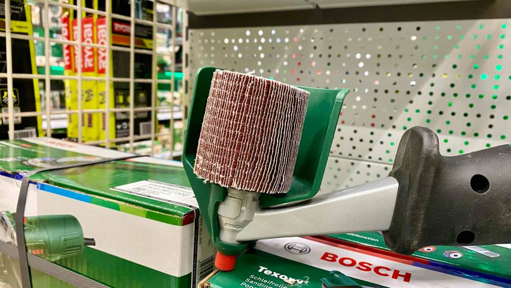 Schleifroller getestet: Gerät ist im Detail abgebildet.
