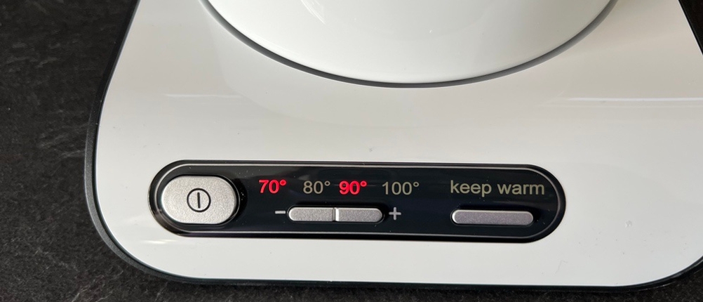 Eingeschaltete Anzeige beim Bosch-Styline-TWK8611P