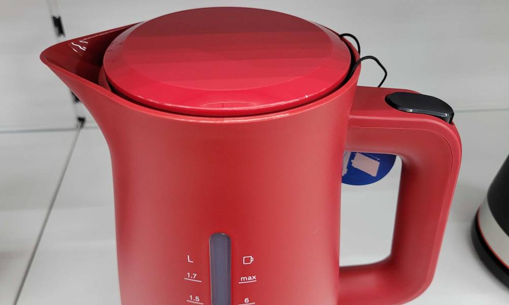 Bosch-Wasserkocher im Test: Nahaufnahme des Deckels.