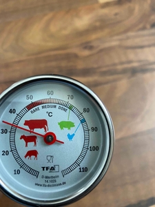 Bratenthermometer getestet: Temperaturanzeige des Thermometers.