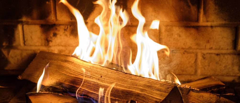 Brennholz im Test: Brennholz im Kamin.