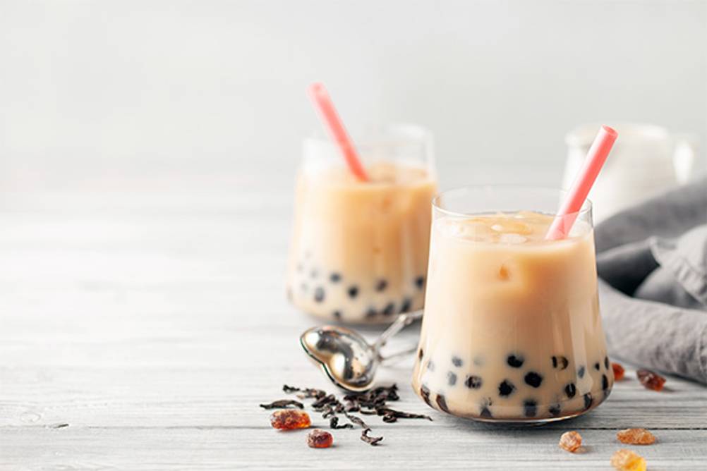 Bubble-Tea-Becher im Test: Hier eine Variante aus Glas.