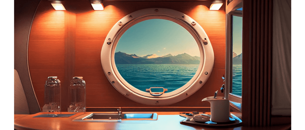 Bullauge getestet: Ein Bullauge auf einer Yacht.