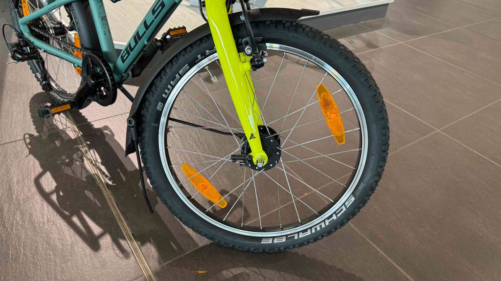 20-Zoll-Fahrrad für Jungen getestet: Detailansicht des stabilen Rades.