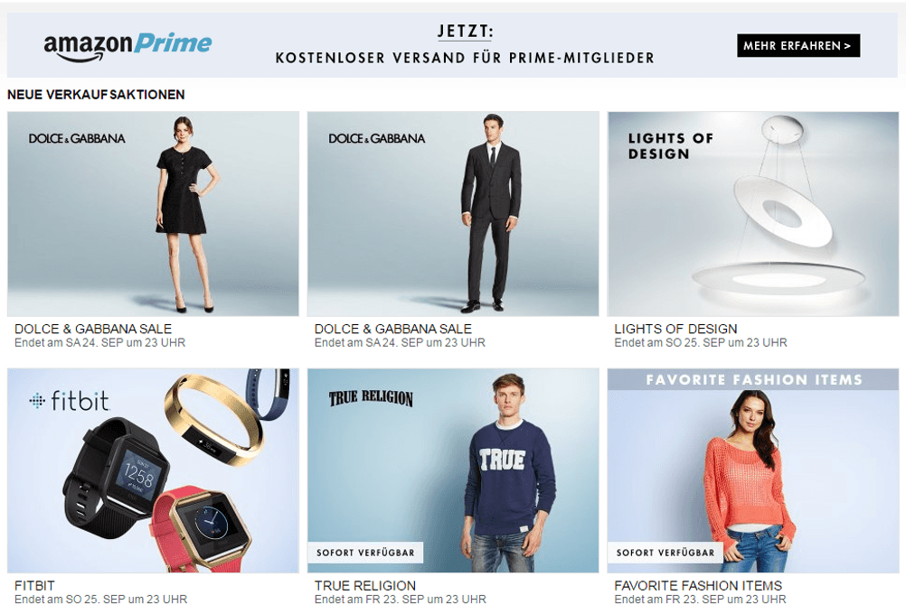 amazon BuyVIP verkaufsaktionen shopping-club