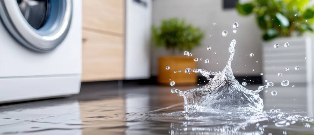 Candy-Waschmaschinen im Test: Wasserschaden durch defekte Waschmaschine.
