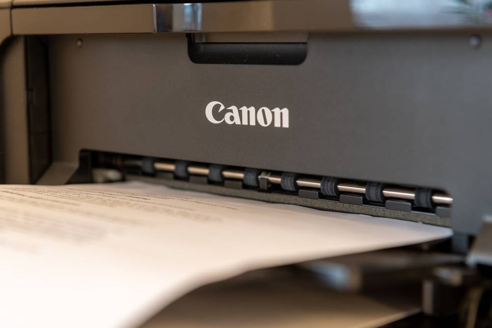Ein getesteter Canon-Scanner in Detailansicht.
