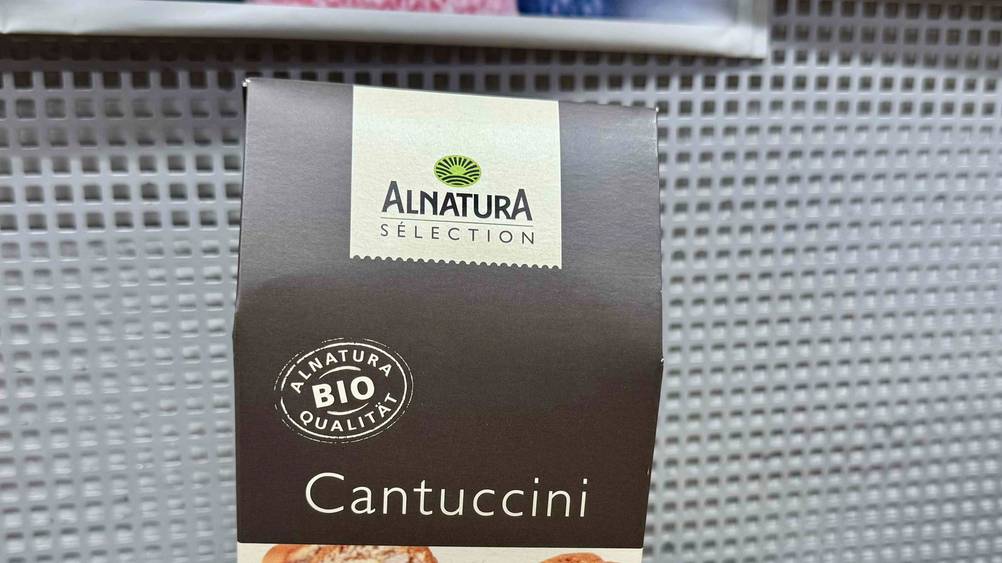 Cantuccini getestet: Nahaufnahme des Logos auf der Verpackung.