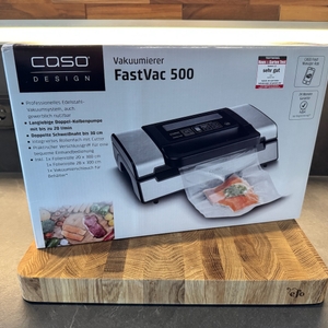 Caso FastVac 500 Karton - Vorderseite des Kartons