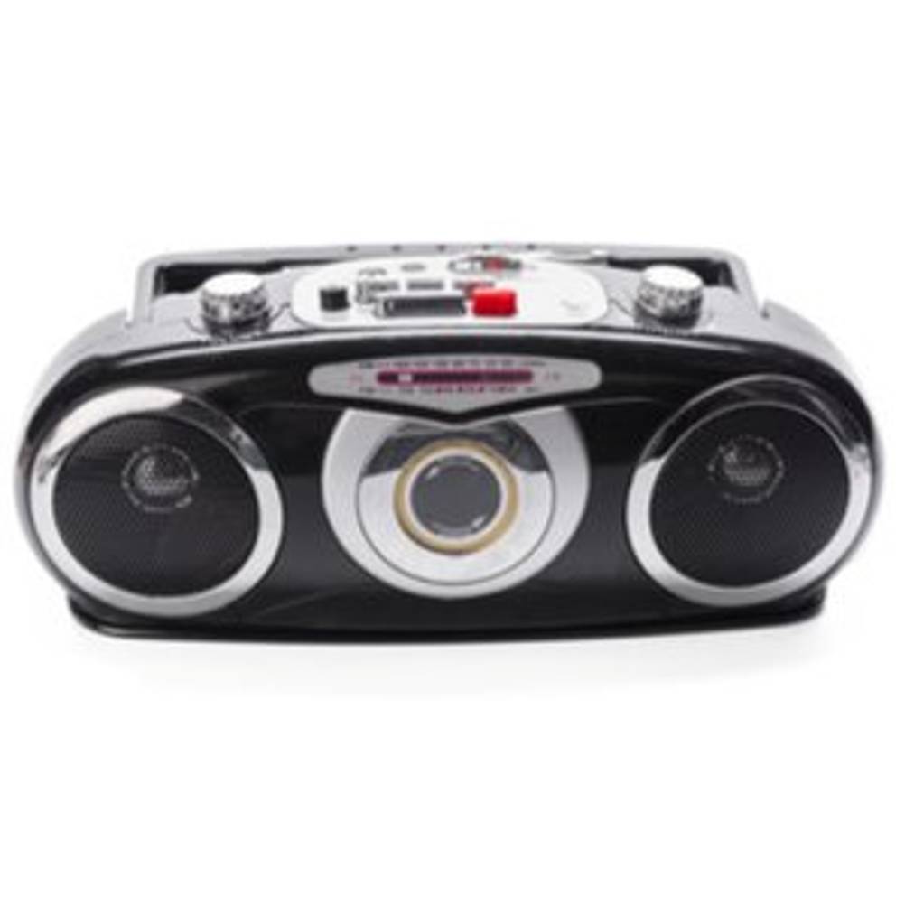 schwarzer cd-player mit bluetooth
