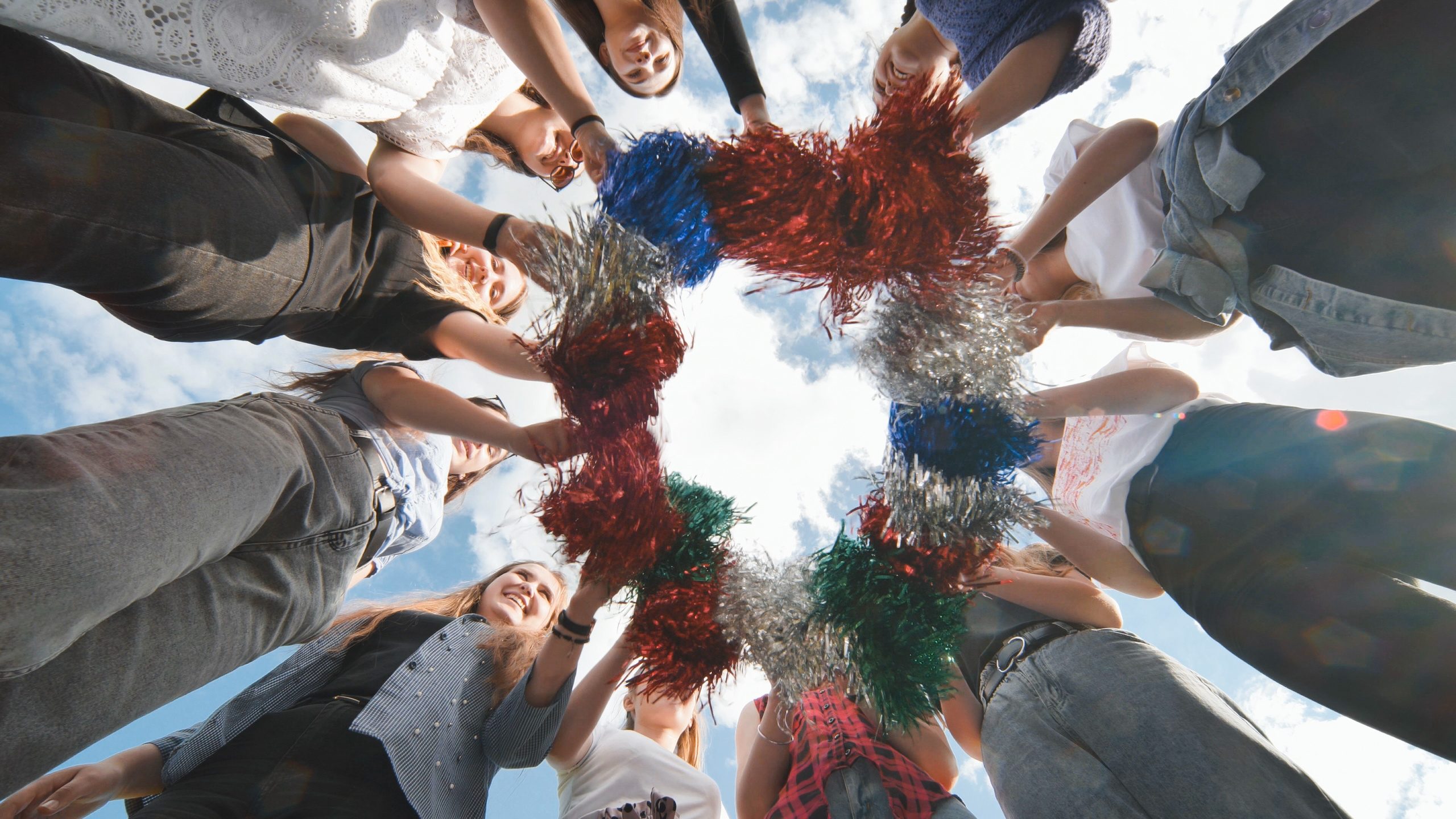 Cheerleader Pompon In Deutschland-Farben – Perfekt Zum Anfeuern Bei Fußball WM EM & Sportevents