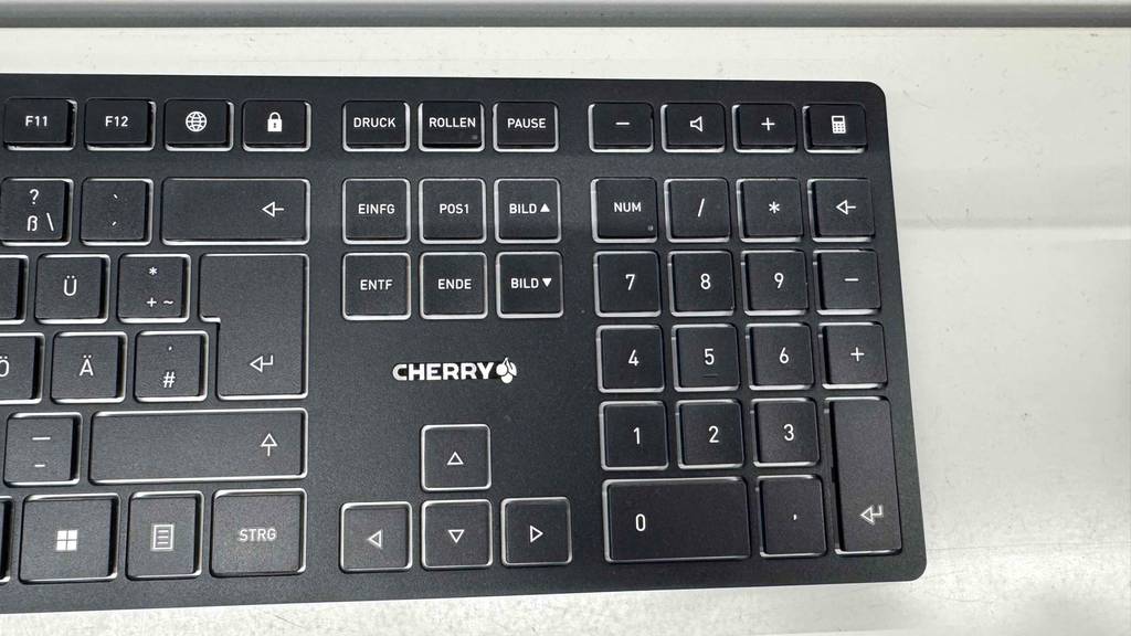 Blick auf den Nummernblock einer getesteten Cherry-Tastatur.