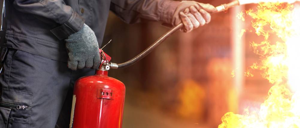 CO2-Feuerlöscher-Test